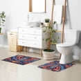 thumbnail image 6 of Yayeee Bath Rugs for Bathroom Floor Set of 2 Non Slip Fluffy Soft Absorbent Mat, Blue Abstract Eagle, 6 of 7