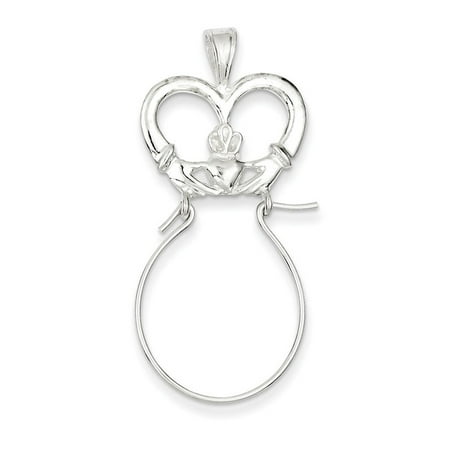 Black Claddagh Charms - Sterling Silver Claddagh Charm Holder