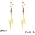 thumbnail image 6 of Lightning Bolt Dangle Earrings Flash Thunder Hook Statement Earrings Fashion Punk Jewelry Hip Hop 80s Party Gift Women Men, 6 of 7