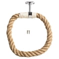 thumbnail image 1 of Stylish Rustic Hand Towel Holder Iron Coat Hanger with Hemp Rope, 1 of 10