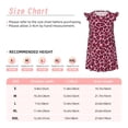 thumbnail image 3 of Balery Rose Leopard Print Camisón de princesa para niñas, pijama de algodón con mangas abullonadas, suave y bonito.-Medium, 3 of 6