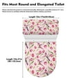 thumbnail image 7 of COEQINE Toilet Lid Cover and Toilet Tank Cover, Durable Easy to Clean Easy Installation Toilet Cover 2 Piece Set for Indoor Decoration, Pink Hummingbird Tulip, 7 of 7