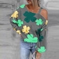 thumbnail image 1 of Femmes Tops Mode Femmes St.Patrick'S Day Imprimé Sweat-Shirt Graphique Manches Longues Pull-Over Tops, 1 of 5