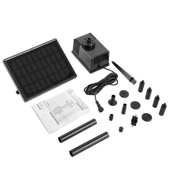 BESTOYARD Solar Pool Pump Solar Pump Black Plastic 1Pcs For Garden Pond Decoration