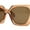 Beige Brown, variant on Womens Squared Butterfly Oversize Cat Eye Retro Sunglasses Beige Brown
