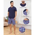 thumbnail image 5 of Short Sleeve Pajama Sets for Men 2 Piece Mens Short Pajamas Sets with Pockets Soft Comfy Mens Summer Sleepwear Set, S-XXL, 5 of 9
