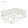 thumbnail image 2 of Harper & Bright Designs Modern Corner Daybed, Upholstered Full Size Daybed Sofa Bed with USB Ports, Linen Tufted Platform Bed Frame with L-Shape Headboard for Bedroom, Beige, 2 of 10