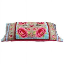 Heritage Lace 51.040.093 12 x 20 in. Pip Studio Birds Multi Flower Pillow Cover, Khaki