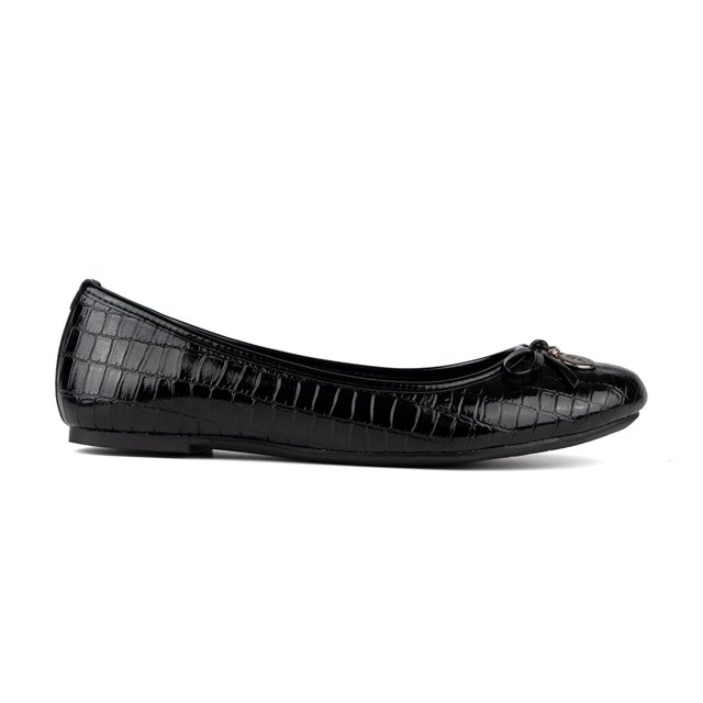 Flats Johana Negro Talla 22.5 Vida Leve 390801-NEGRO