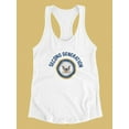 thumbnail image 3 of Second Generation Navy Racerback Tank Women -Navy Designs, Female XX-Large, 3 of 4