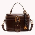 thumbnail image 4 of Sunyuer Women Retro PU Leather Bucket Bag Zipper Closure Small Crossbody Handbags with Pendant Shoulder Tote Handbag Casual Shopper, 4 of 17