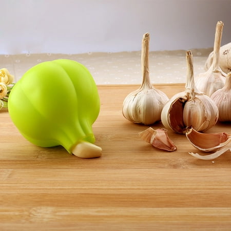 

iMESTOU Kitchen Utensils & Gadgets Under 10 Silicone Press Garlic Crusher Kitchen Gadget Vegetable Peeler Home Tool 2PC