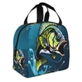 thumbnail image 2 of Easygdp Largemouth Bass Fish Bolsa Térmica Premium - Tela Oxford Impermeable, Gran Capacidad, Bolsillo Frontal, Unisex para Trabajo, Escuela, Actividades al Aire Libre y Picnics, 2 of 8