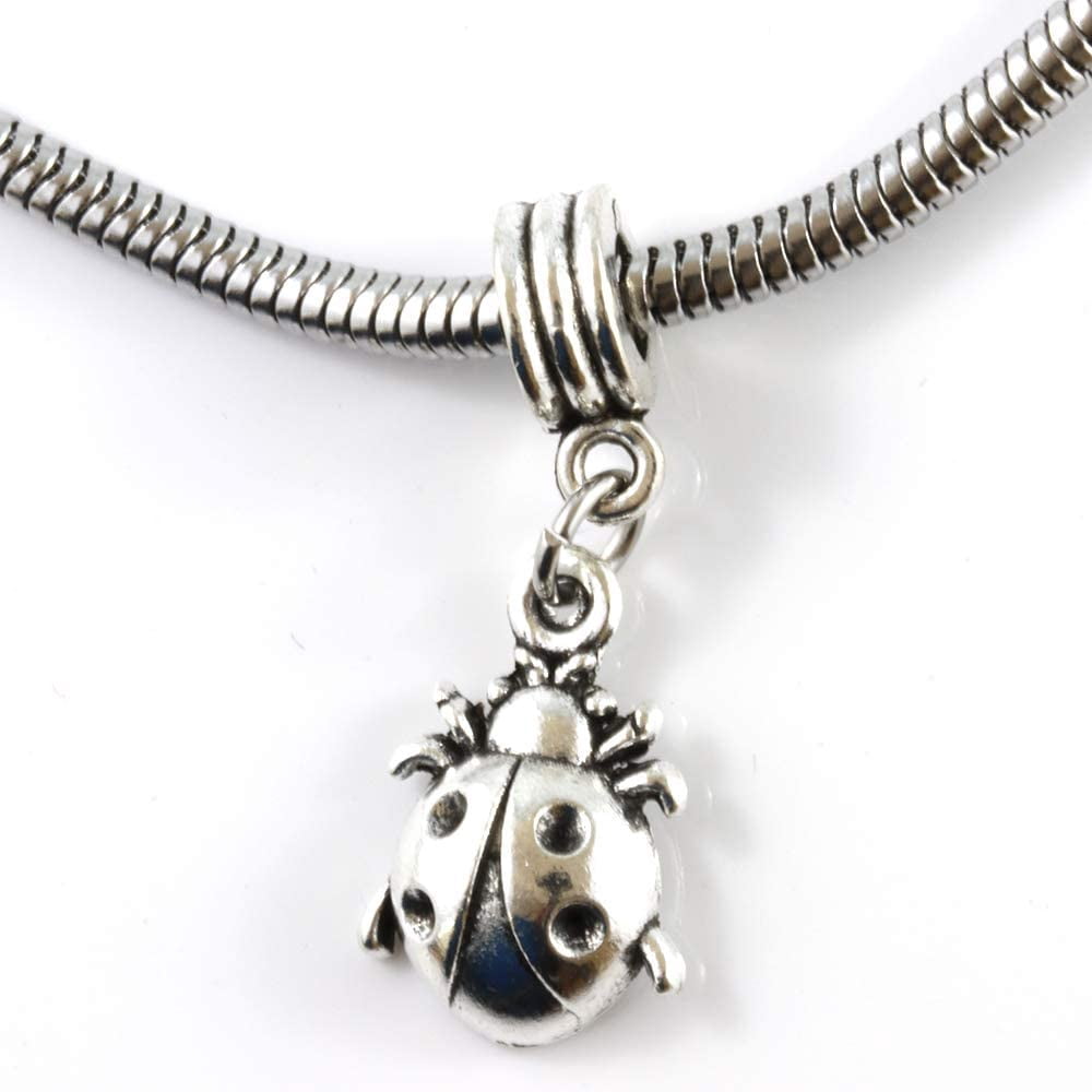 Lady Bug Bracelet for Women | Hypoallergenic Stainless Steel Snake Chain Charm Bracelet