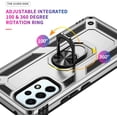 thumbnail image 4 of Military Grade Drop Impact for Samsung Galaxy A53 5G Case Galaxy A53 Case 360 Metal Rotating Ring Kickstand Holder Armor Heavy Duty Shockproof Case for Galaxy A53 5G Phone Case (Silver), 4 of 16