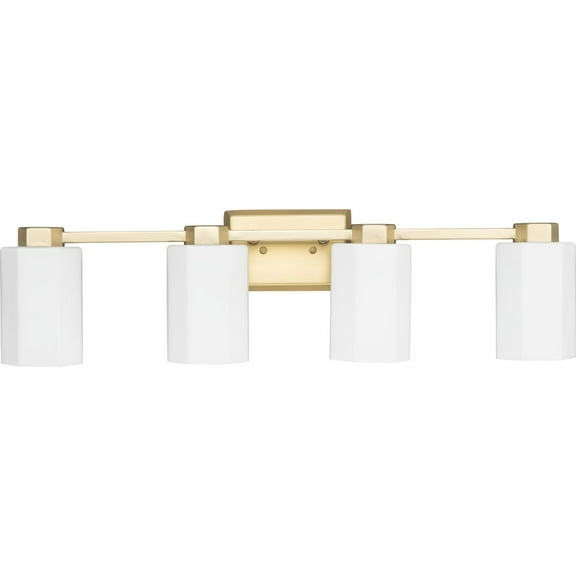Estrada Collection Four-Light Brushed Gold Contemporary Bath & Vanity Light