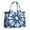 Blue White Tie, variant on Large Capacity Tote Bag,Colorful Rainbow Tie Dye Spiral Pattern Handbag Fashion Luxury Tote Bag,15.7"x13"x 5.1" Inches,Laptop Compatible