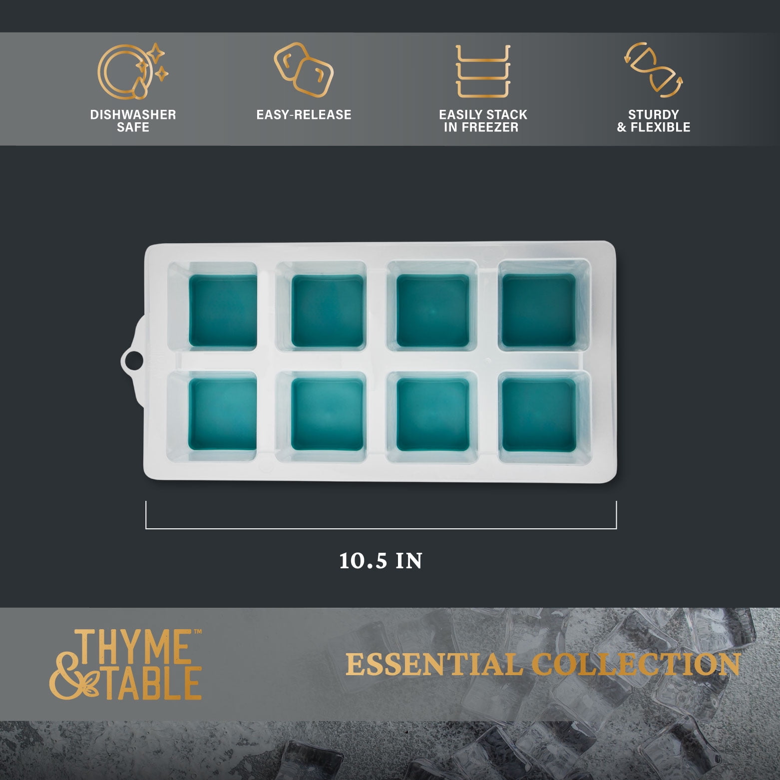 Thyme & Table 2-Piece Jumbo Pop-Out Ice Tray Set