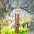 thumbnail image 6 of Urban Deco 2 Pack Metal Bird Feeder Tube Hanging Wild Bird Seed Feeder,Steel Hanger Great for Attracting Birds (Antique Copper), 6 of 8