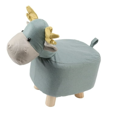 Blue Giraffe Shaped Kids' Stool for Cozy Home Comfort Non-Slip Animal Fun