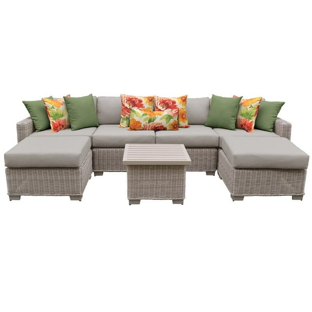 Coast 7 Piece Outdoor Wicker Patio Furniture Set 07a