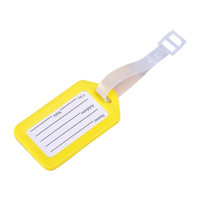 Harpily Business Card Holder 1Packs Luggage Tag Anti Loss Suitcase Tag Suitcase Boarding Pass Check Tag Tag Luggage Tag Tag One Size Yellow