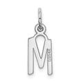 thumbnail image 3 of Diamond2Deal 14K Pendentif Initiale Lettre m en Or Blanc Incliné Petit pour Femmes, 3 of 6