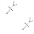 thumbnail image 2 of crativent Cross Necklace Fashionable Individual Wear-resistant Comfortable Lightweight New-style Unique Design Distinctive Chain Steel Color 2Set, 2 of 6