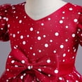 thumbnail image 3 of Girls Short Sleeve Christmas Dress Bowknot Ball Gown Princess Dress, 3 of 6