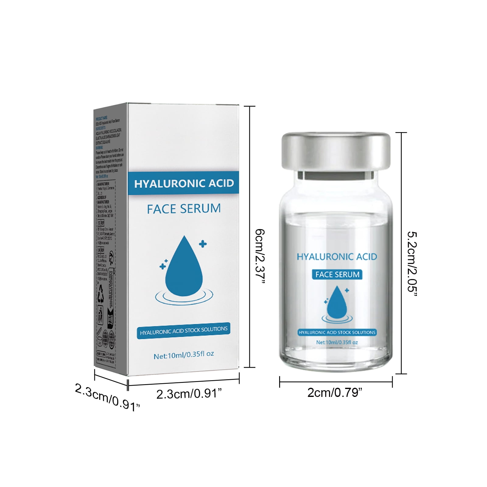 Alvantor Hyaluronic Acid Face Serum for Acne-Prone Skin, Moisturizing and Soothing 0.35fl oz
