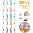 thumbnail image 6 of Small Metal Colored Paper Binder Clips, 20 Pack Assorted Colours Metal Foldback Clips For Food Packages, Mini Picture Clips For Home And Office Supplies, 6 of 7