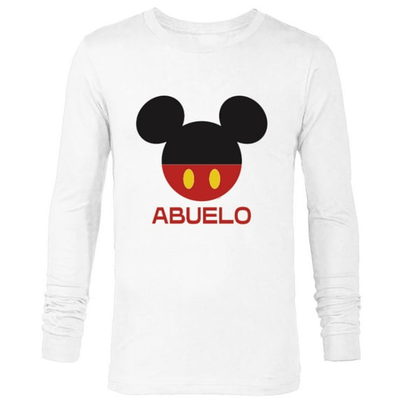 Disney Mickey Mouse Icon Shorts Abuelo Día del Padre - Long Sleeve T-Shirt for Men - Customized-White