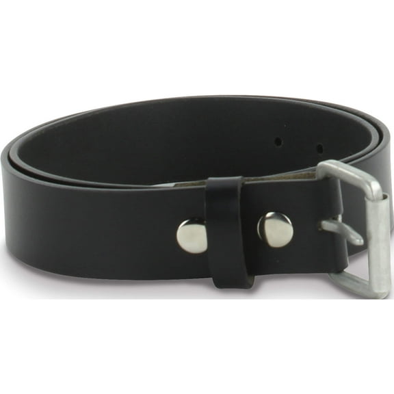 Fashion Black Leather 42 Inch Smooth Belt (42 X 1.5) Made In India gm20653-42