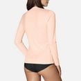 thumbnail image 2 of felwors Women's Crew Neck Stretchy Slim-Fit Yoga Top - Long-Sleeved with Pockets for Sports, Running & Fitness Pink, XL, 2 of 8