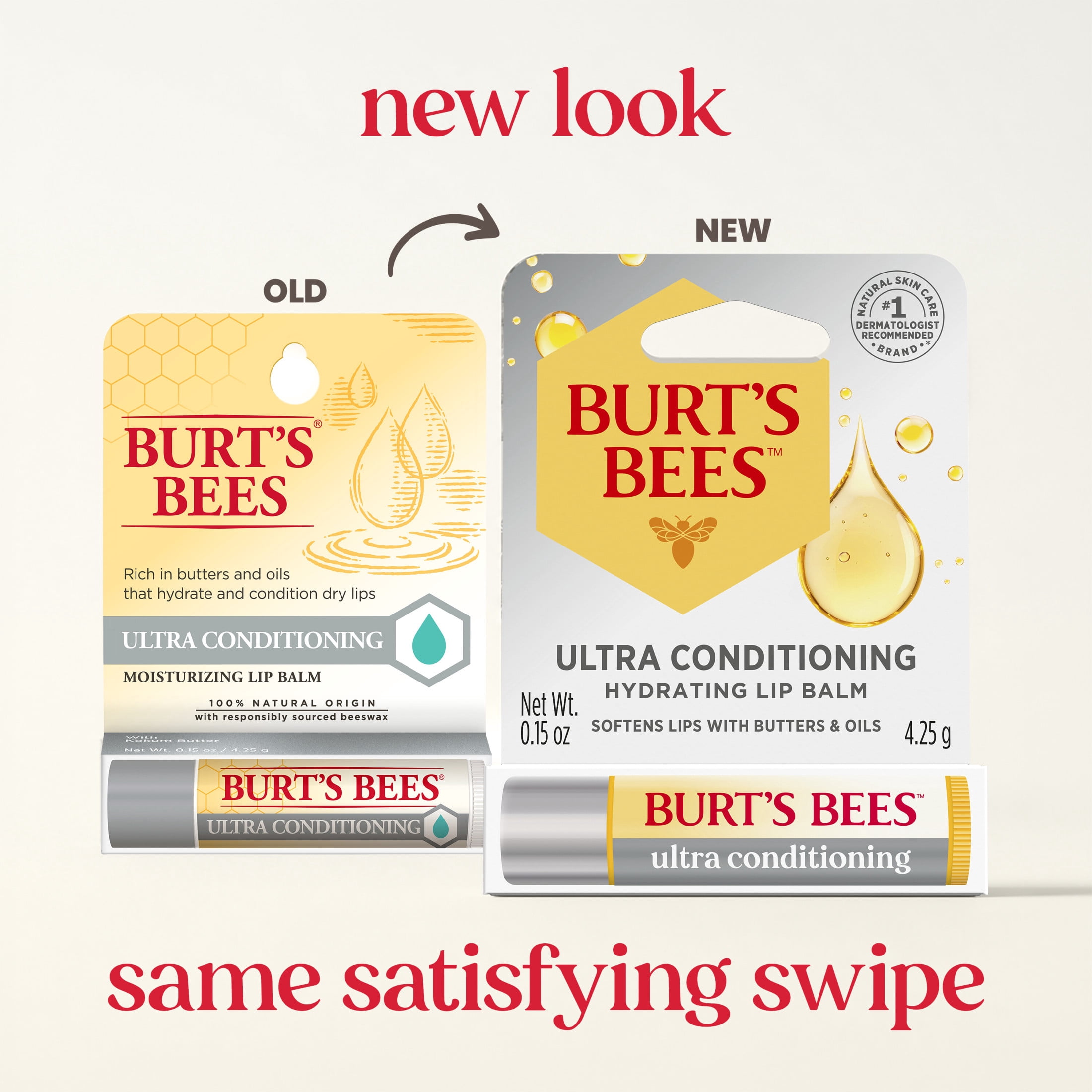 (2 pack) Burt's Bees Ultra Conditioning Moisturizing Lip Balm with Shea and Cocoa Butter, 0.15 oz.
