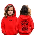thumbnail image 2 of LUOGENLI Girls Hoodies Size 6 with Zipper Girls Casual Long Sleeve Hoodies Cute Oversized Pocket Sweatshirt Tops Sweatshirts for Girls Size 14-16 Cute Sweatshirts for Girls 10-12 Preppy Red 5-6 Years, 2 of 9