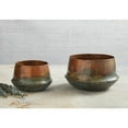 thumbnail image 2 of 47th & Main Rustic Finished Planter/Pot, 7" Diameter, Copper/Blue, 2 of 2
