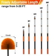 thumbnail image 5 of LAANPOLE 26FT Reach Cobweb Duster with Extension Pole, Spider Web Brush for Cleaning Extendable, Professional Ceiling and Corner Dusters for Outdoor Indoor Use, 5 of 7