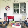thumbnail image 6 of Lilixerw 4th of July Decorations Welcome Wreath for Front Door,Wooden Red White and Blue Star Sign,Patriotic Memorial Day Porch Home Wall Outside Decor, 6 of 6