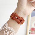 thumbnail image 4 of Compatible for Apple Watch Band 49mm 45mm 44mm 42mm, Mermaid Engraved Pattern iWatch Strap Soft Silicone Sport Wristband Replacement Band for iWatch Ultra 2/1 Series 9 8 7 6 5 4 SE 3 2 1, Brown, 4 of 6