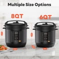thumbnail image 3 of JONPONY 16-in-1 Electric Pressure Cooker 6 Quart Stainless Steel Multi Cooker for Rice, Steamer, Yogurt Maker, Slow Cook, Saute, Meat Stew, Cake, Multigrain, Black, 3 of 6