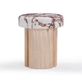 thumbnail image 3 of Sheila Wood and Breccia Capraia Textured Concrete Side Table, 3 of 3