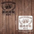 thumbnail image 5 of Beer Sign Stencil Decoration Template 11.8x11.8 inch Plastic Beer Helps Stencils Square Reusable Stencils for Painting on Wood Floor Wall and Fabric, 5 of 6