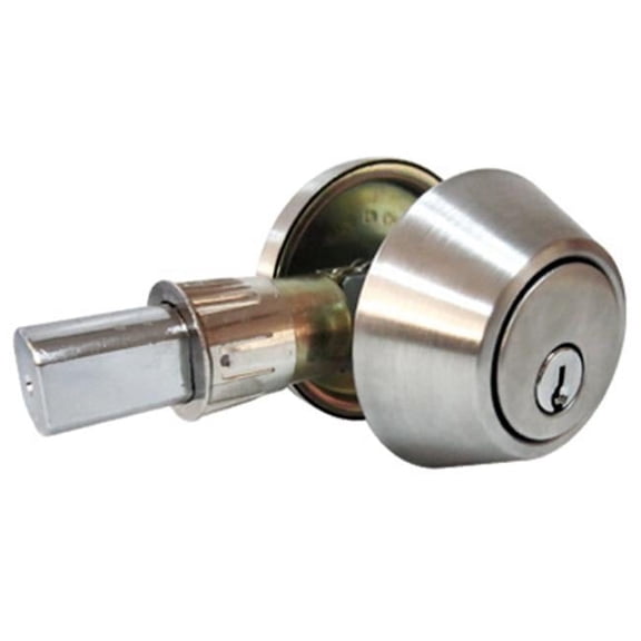 Tru-Guard Single Cylinder Mobile Home Deadbolt, Stainless Steel