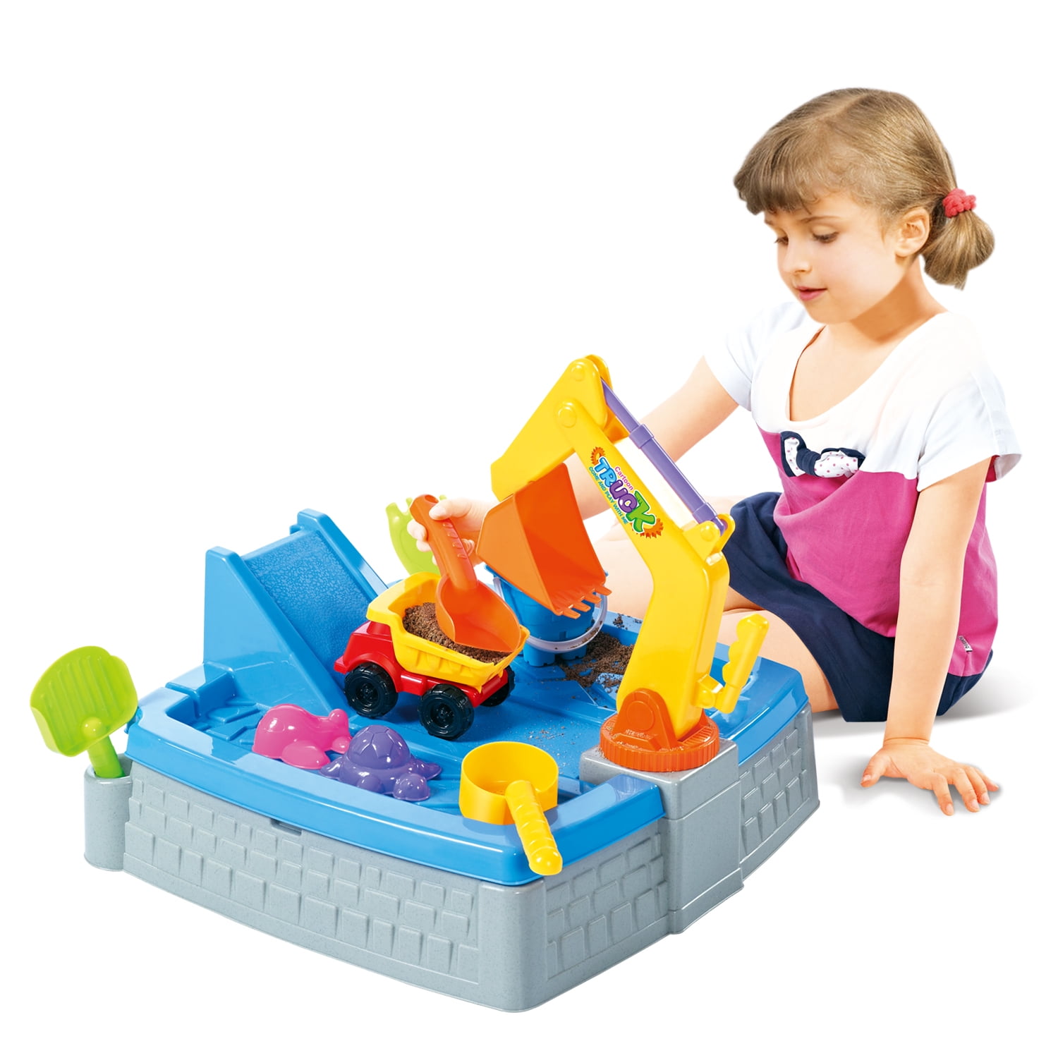 Details about   Set Sand Box Big Sandbox Digger Lid Outdoor Activity Play Toys Kids Plastic New 