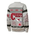thumbnail image 3 of Youth Mitchell & Ness Gray Kansas City Chiefs Throwback All-Over Print Fleece Sweatshirt, 3 of 3