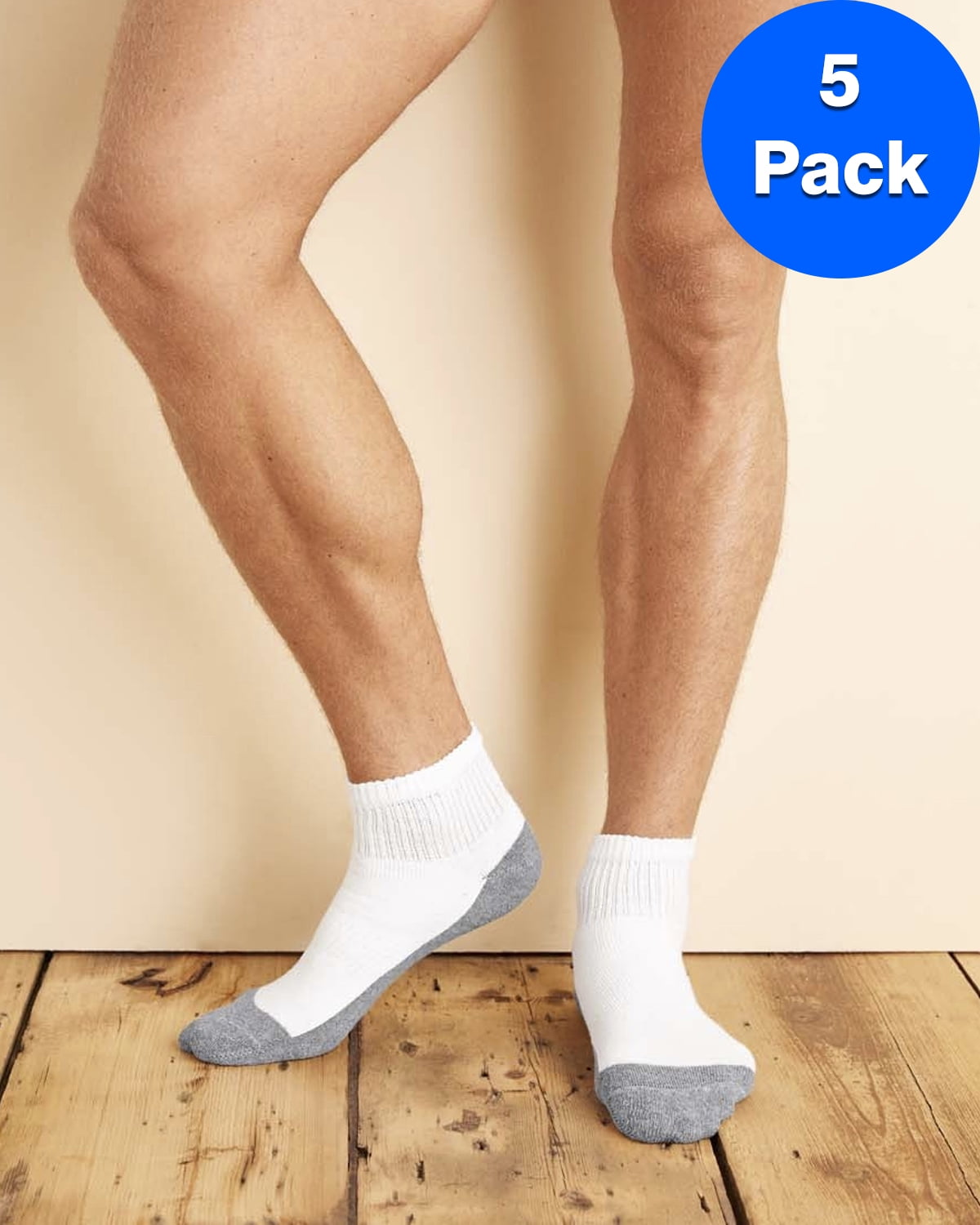 Gildan Mens Platinum Ankle Socks 5 Pack