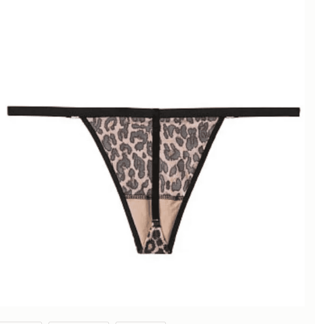 Leopard Printed Seamless Thong