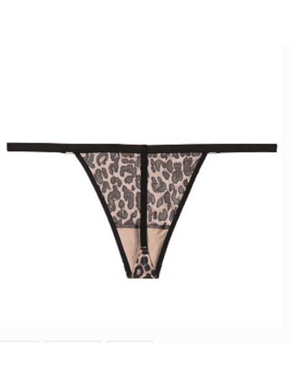V-String Very Sexy Thong Panty Satin Leopard New Satin Silky XL