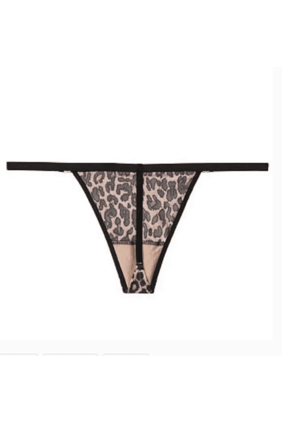 V-String Very Sexy Thong Panty Satin Leopard New Satin Silky XL